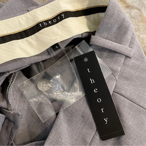 NWT THEORY Max C Tailor Trouser Pants in Peony Tint size 4 - Picture 2 of 8